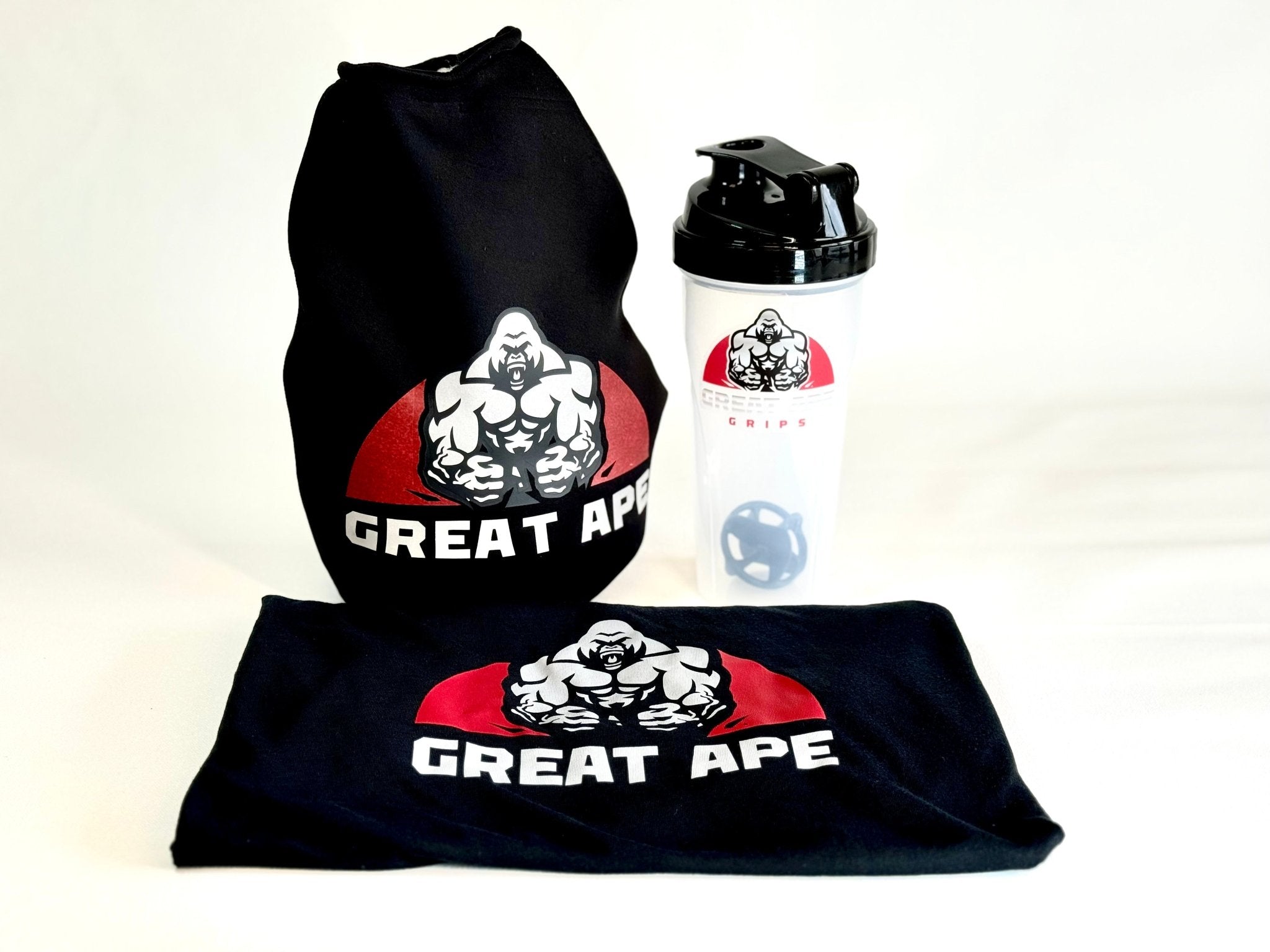 Great Ape Bundle - Vol. 2, Shirt and Shaker Bottle - Great Ape Grips